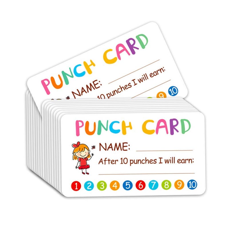 IVON Punch Card  100pcs Reward Incentive Card for Teacher  Behavior Chart for Kids  Homeschool Classroom Supplies for Motivation - Image 1